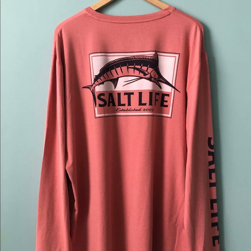 Men’s Salt Life Marlin Performance Long Sleeve Pocket Tee - NWOT!